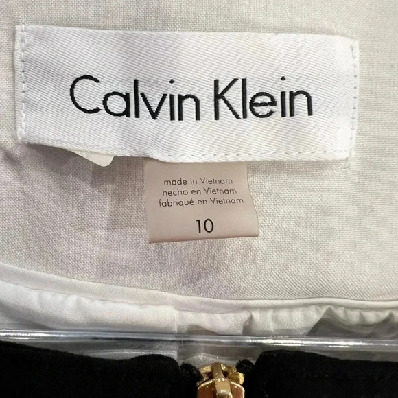 Calvin Klein White Blazer with Black Trim Vintage - Picture 7 of 13
